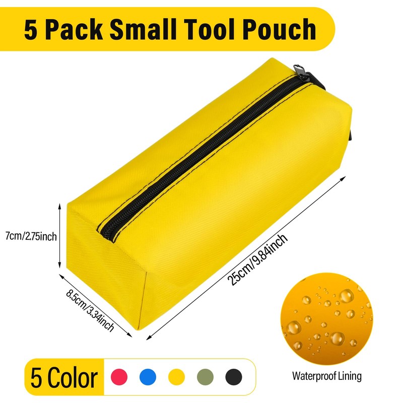HunterBee Small Tool Bag,Heavy Duty Waterproof Fabric Tool Pouch,tool Pouch