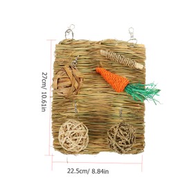 HANABASS Bunny Cooling Mat Natural Woven Bed Mat Small Animal Mat Grass Mat Pet Mat Mat Bunny Cage Liners