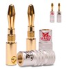 NAUC Banana Plugs for Speaker Cable - Set of 4