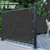 TANG SunShades Depot 35" x 20' Black Balcony Privacy Screen