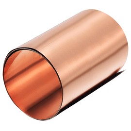 TA-VIGOR 1Pcs Copper Sheet Roll, 1000mm x 100mm x 0.1mm Pure Copper Strip Metal Foil Sheet Plate for Crafts Electrical DIY Projects