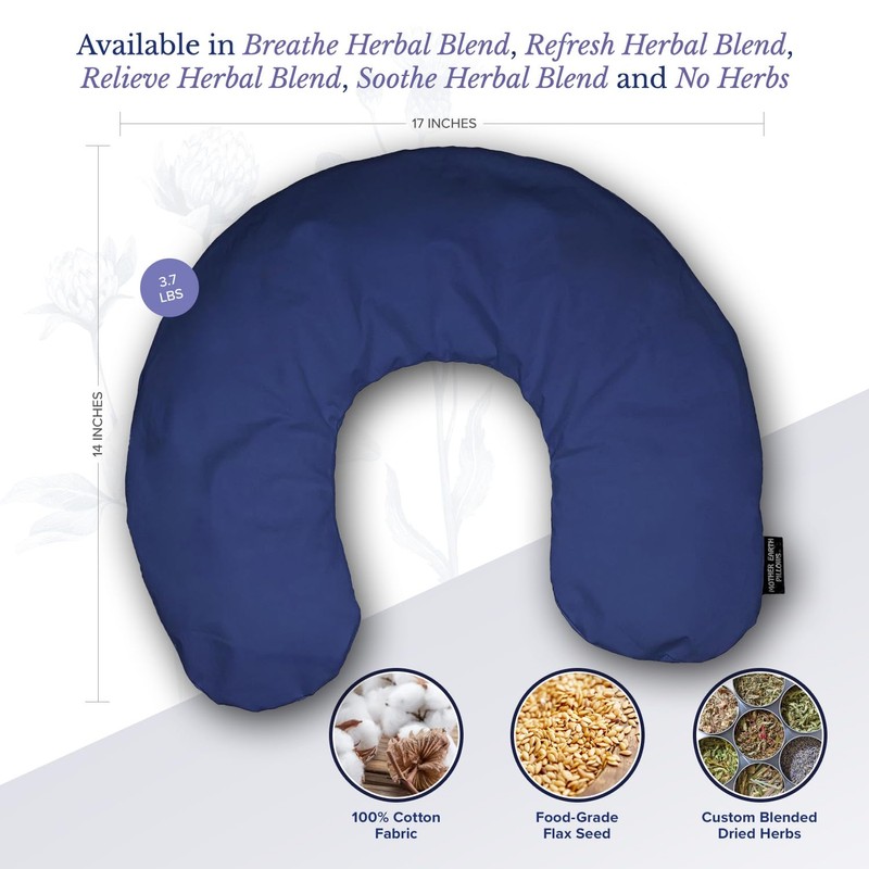 Mother Earth Pillows Large Triggerpoint Flax Pillow for Neck and