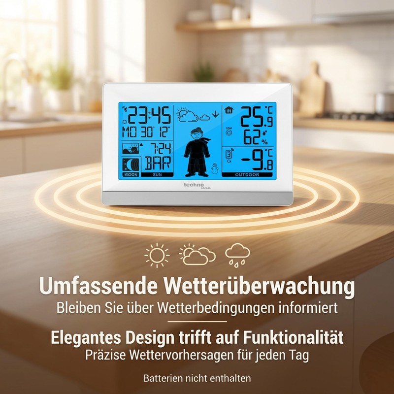 techno line WS 9612 Wireless Weather Station with Outdoor Sensor,