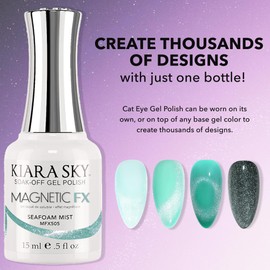 Kiara Sky Soak Off Gel Polish UV LED Magnetic FX 0.15 fl oz (Seafoam Mist)