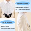 DOOCECIY 2 Pcs Fake Collar Detachable, Black White Half Shirt