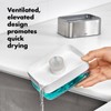 OXO One-Push Wash Sponge Holder with Soap Dispenser
