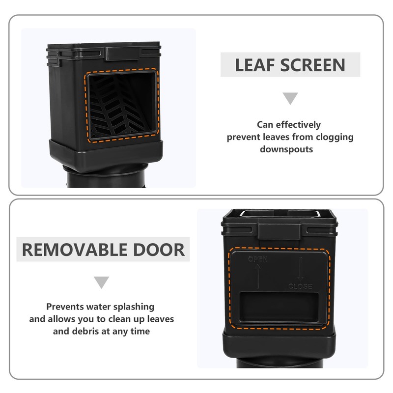 CYTMALHG Downspout Filter,Downspout Leaf Filter,Leaf Removers,Fits 2X3 Gutter Downspout and