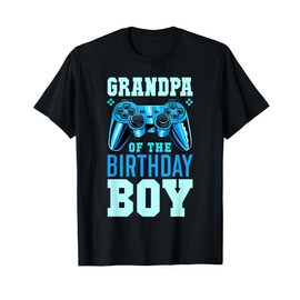 Grandpa of the Birthday Boy Matching Video Gamer Birthday T-Shirt