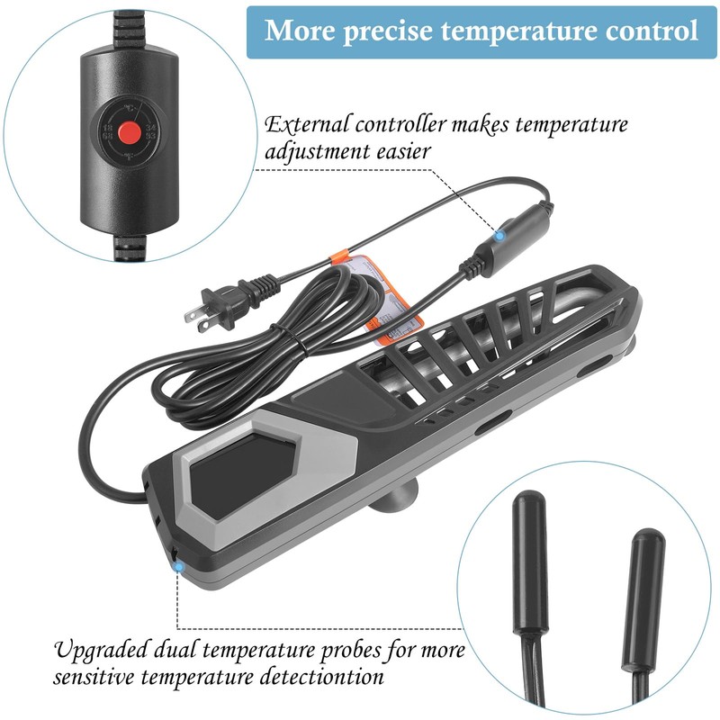 HITOP 800W Titanium Aquarium Heater: Digital Fish Tank Heater with