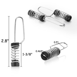 4 Pack Fishing Flag Clips Boat Flag, Stainless Steel 316 Marine Grade