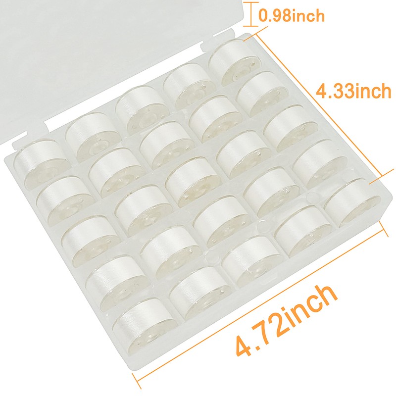 New brothread 25pcs White 60S/2 (#90) Sewing Thread Sewing Thread