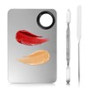 AEIOPRS 1 Stainless Steel Makeup Palette and Spatula Set Cosmetic