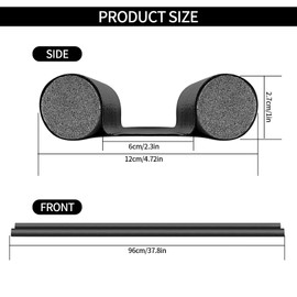 Double Under Door Draught Excluder, Draft Excluder for Doors, Adjustable 96 cm/37.8 inch Door Draft Stopper, Water Proof Snow Proof Window Draught Excluder for Reduce Noise Draught Dust