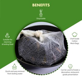 Regency Wraps Boil 'n' Wraps Steamer Bags for Safe and Easy Cooking of Shellfish, Crabs, Clams, Vegetables, and More, Natural, 24” (Pack of 3)