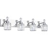 PRESDE 4-Light Crystal Bathroom Lights Fixtures Chrom Modern Wall Lighting