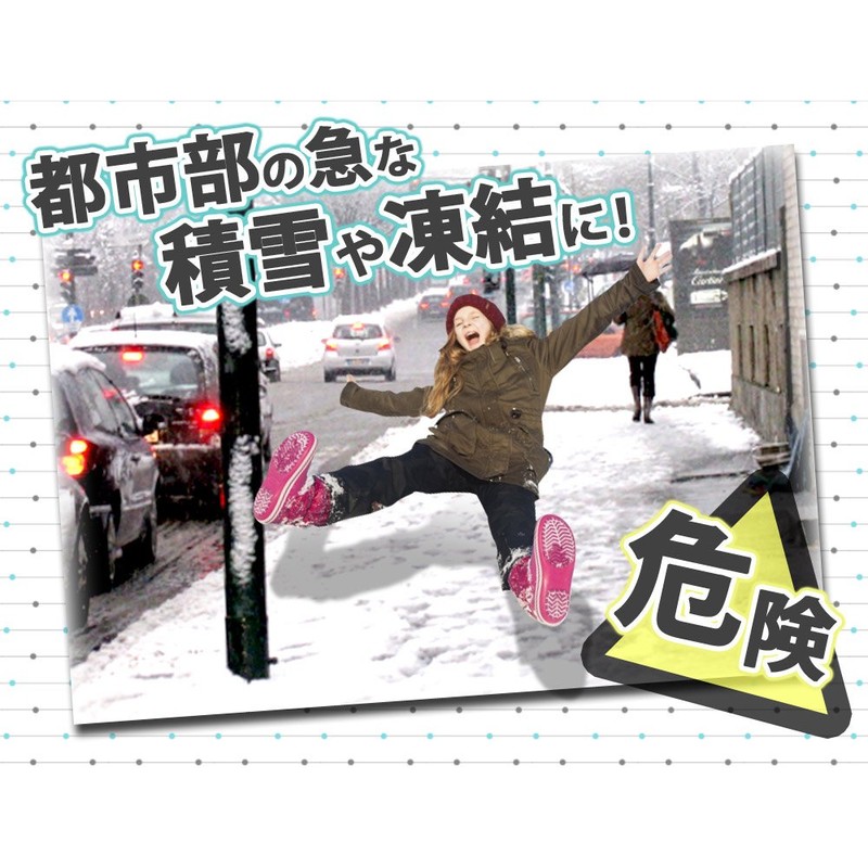 替えピン4個、防水収納袋付 アイススパイク/スノー/靴/滑り止め/雪道用/雪対策/革靴用/スパイク/路面凍結/装着/かんじき/替えピン4個付 Lサイズ（26.0-29.0cm）[XO801L]