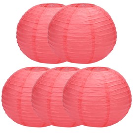 Balagan Chinese Japanese Paper Lanterns 16-Inch 5 Packs (Red, 16 inch), BLG-220503