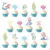 14 piezas de decoración para tartas de sirena bajo el