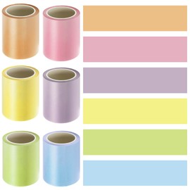 Humyoun 6 Rolls Colorful Wide Washi Tape 2 Inch x 11 Yards Bulletin Board Borders Tape Decorative Washi Tape for Scrapbook Diary Painting Gift Present Projects Classroom Decor (Pastel)