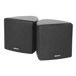 Rockville Cube Black Pair of 3.5" Black Home Theater Wall Speakers+Swivel Brackets