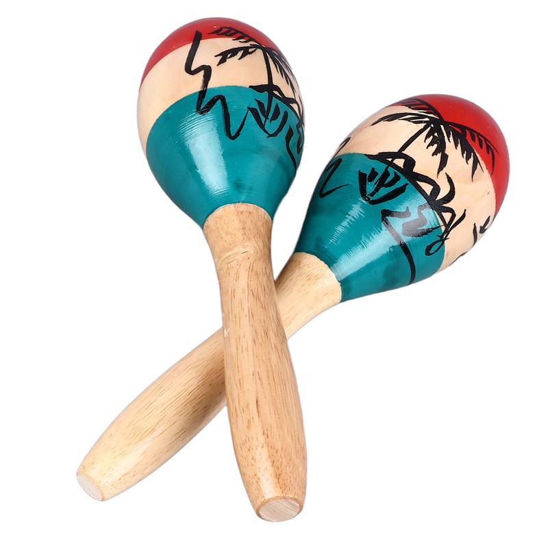 2Pcs Sand Hammer Maraca Shaker Rattle Portable Percussion Instrument Musical