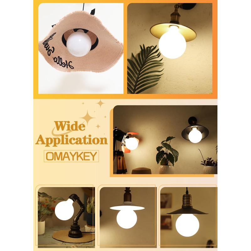 OMAYKEY 15W Dimmable Large LED Globe Bulb 100W Equivalent 1000