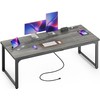 Huuger 63 Inch Desk with Power Outlets & USB-C, Deeper