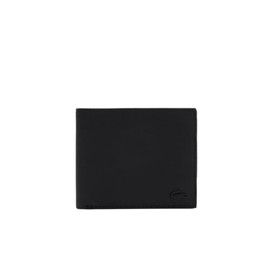 Lacoste Cartera Billfold Classic mediana de poliuretano para hombre, Negro, Talla Única