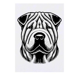 'Chinese Shar-Pei' Temporary Tattoo - Water Resistant, Skin-Safe, Non-Toxic Transfer (TO00075723)