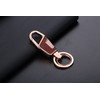 AIXUAN Zinc Alloy and Gold Leather Keychain, 2 Keys Rings,Comes