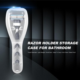 Skycase Razor Case Travel,Safety Razor Travel Case, Plastic Transparent Manual Razor Trimmer Protector, Portable Dustproof Razor Container Storage Carrying Case for Gill (2pcs Clear Case)