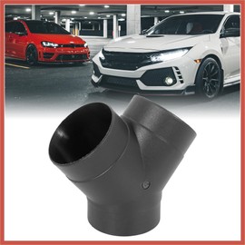 ACROPIX 75mm Car Heater Warm 3 Way Air Ducting Pipe Y Shape Outlet Connector Black Plastic Car Parts