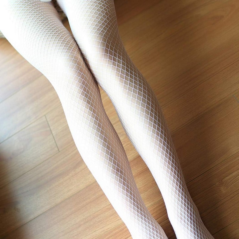 Frogsnout Fishnet Stockings, Black, White, Black, White, Cosplay, Ami Tights,