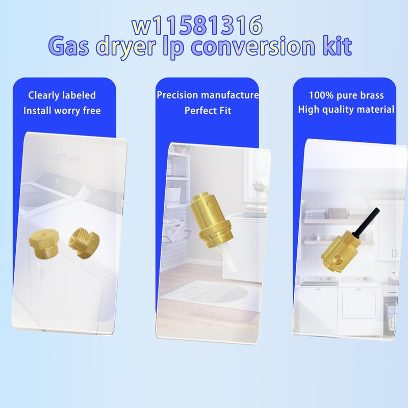 W11581316 Gas Dryer Liquid propane Conversion Kit Compatible With Maytag