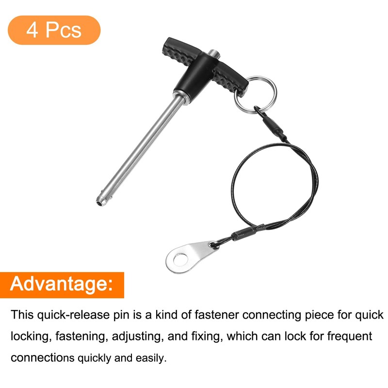 QUARKZMAN T-Handle Locking Pins, 5 mm x 60 mm Quick