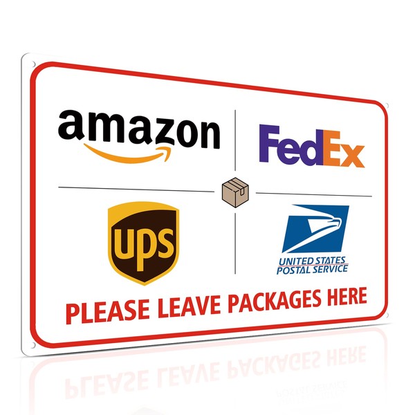 ALKB Rust-Free Aluminum Package Delivery Sign for Outdoor Use 8x