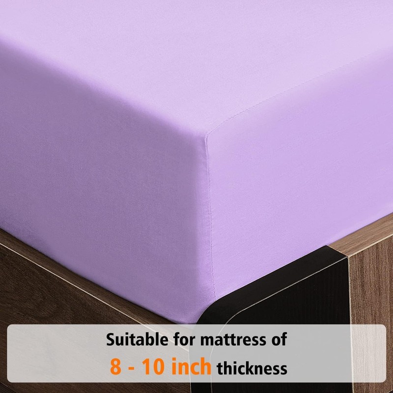 Lirex Fitted Sheet, Double Size 100% Cotton 300 Thread Count