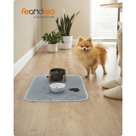 Feandrea Puppy Pads Washable Reusable Mats for Dogs 122 x 61 cm Set of 2 L Dog Toilet Leak Proof Non-Slip Super Absorbent Guinea Pig Hamster Grey PTD024G01