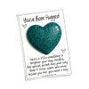 Pocket Hug Heart-Teal Glitter