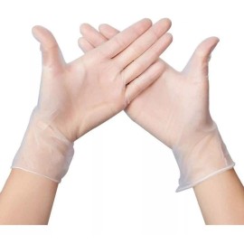 Alyger 100 Guante Vinil Transparente Bajo Polvo Desechable Alyger Con Polvo Sí Talla S