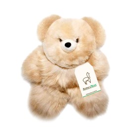 AlpacaNext Soft and Cuddly Baby Alpaca Teddy Bear - 9 inch. Premium Alpaca Stuffed Animal Handmade on Genuine Alpaka Fur. Cute Bear (9 inches, Beige)