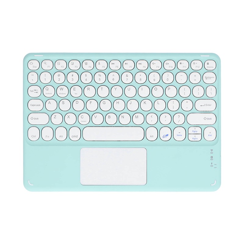 Touch Wireless Keyboard Round Keycaps Ergonomic Design Ultra Thin Smart
