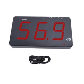 9.6 Inch Decibel Meter Digital Noise Decibel Meter 30~130dB Wall Mounted Decibel Reader LCD Display Decibel Sound Meter Fast Responding Digital Sound Meter, Alarm Function