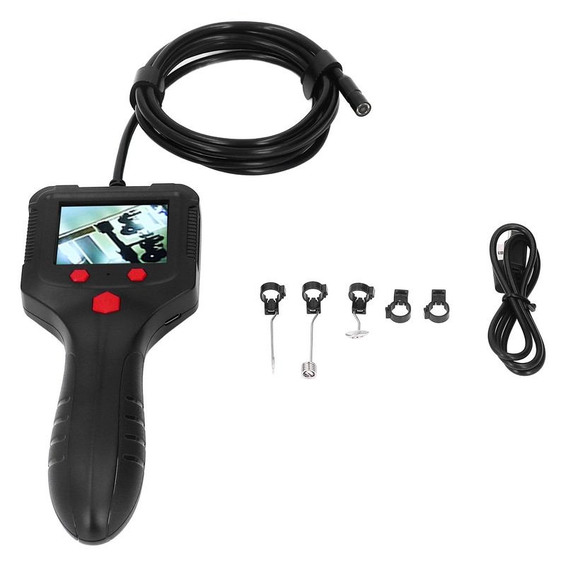 Handheld Endoscope 2.4in HD IPS LCD Screen Waterproof Lens Flexible
