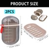 2 PCS Travel Soap Case,Leakproof Soap Container with Lid,Apply To
