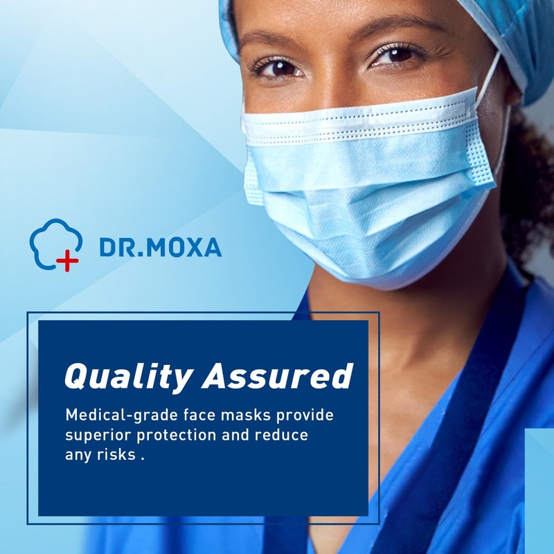 100 Pack Disposable Face Masks ASTM Level 2, Medical Grade