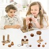 Brain teaser puzzle wooden threading rope loop puzzle luban lock