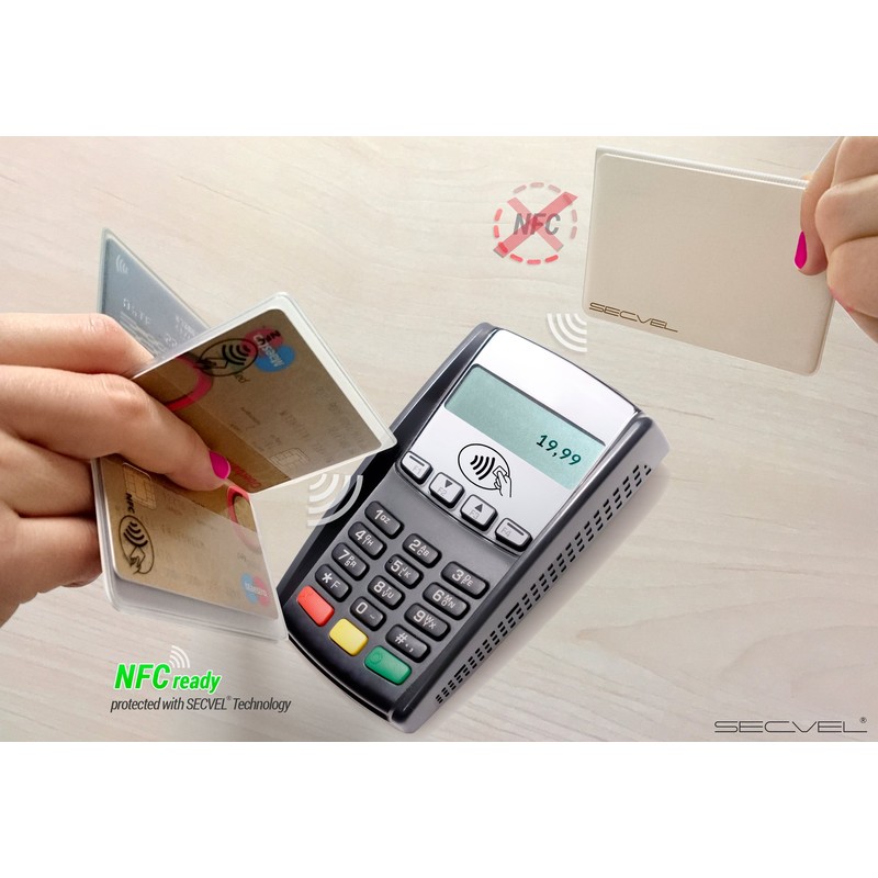 SECVEL - Credit Card Holder CF+ YoungStyle, Green, Credit card