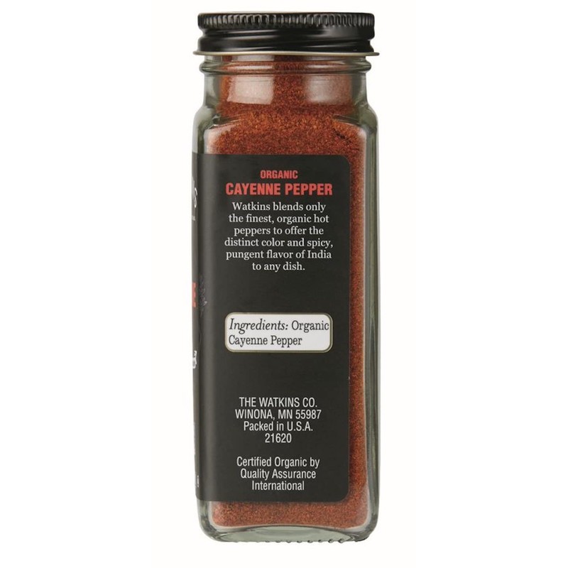 Watkins Gourmet Organic Spice Jar, Cayenne Pepper, 2.4 oz