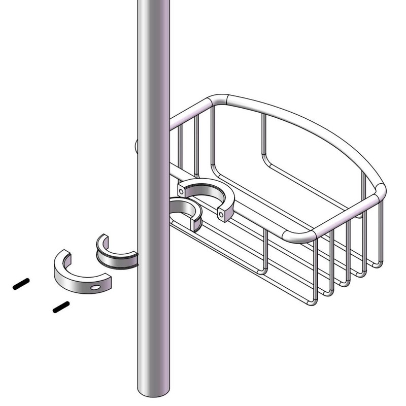 Frafuo Shower Pole Caddy for Shower-6 Size Riser Ring NO
